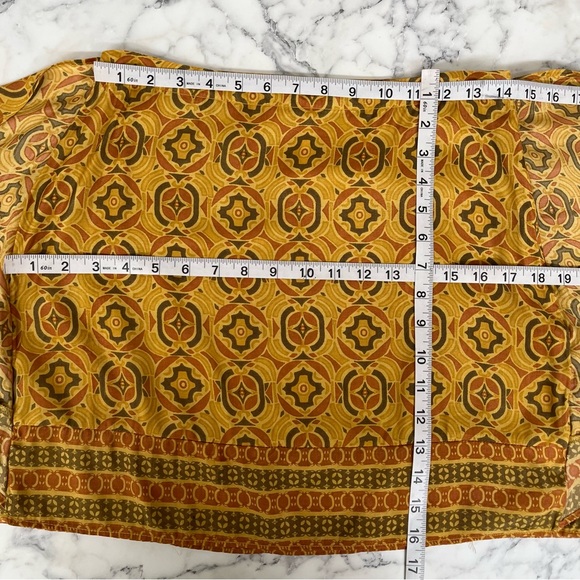NWOT Free People REVOLVE Imogen Sarong Mini Skirt in Turmeric Made in India - Picture 9 of 10
